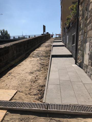 Ottobre 2018. Pista ciclabile dal Centro storico al Parco Fluviale. I lavori si spostano lungo viale Diaz