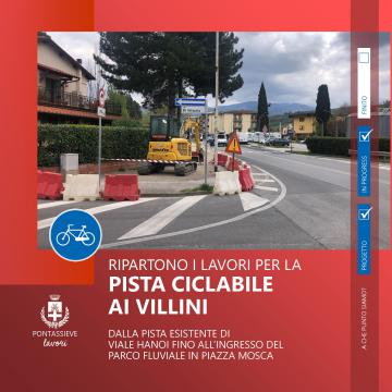 Pista Ciclabile dei Villini. Pontassieve aprile 2022 Pista Ciclabile dei Villini. Pontassieve aprile 2022