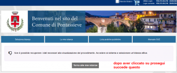 Pontassieve - Malfunzionamento portale SUE