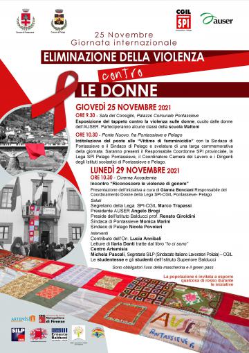 Pontassieve 22 novembre 2021 Giornata Internazionale contro la violenza sulle donne Pontassieve 22 novembre 2021 Giornata Internazionale contro la violenza sulle donne