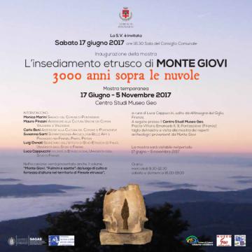 L’insediamento etrusco di Monte Giovi. 3000 anni sopra le nuvole. 17 giugno 2017 L’insediamento etrusco di Monte Giovi. 3000 anni sopra le nuvole. 17 giugno 2017