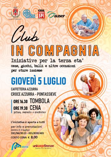 Pontassieve. Club. In compagnia. Un progetto rivolto alla terza età