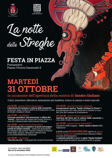 La notte delle Streghe. Festa in piazza. Pontassieve, piazza Vittorio Emanuele II. 31 ottobre 2023 La notte delle Streghe. Festa in piazza. Pontassieve, piazza Vittorio Emanuele II. 31 ottobre 2023