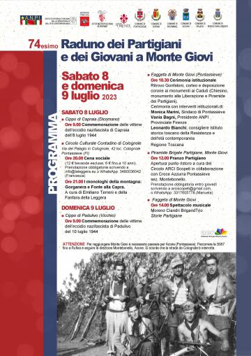 Raduno dei partigiani e dei Giovani a Monte Giovi 9 luglio 2023 Raduno dei partigiani e dei Giovani a Monte Giovi 9 luglio 2023