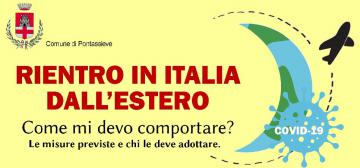 locandina rientri in italia dall'estero covid 19
