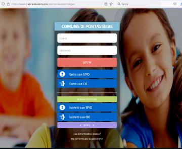Pontassieve, mensa scolastica. Nuovo portale web