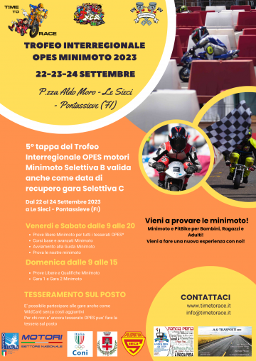 Pontassieve, Minimoto 2023. Trofeo Interregionale OPES motori