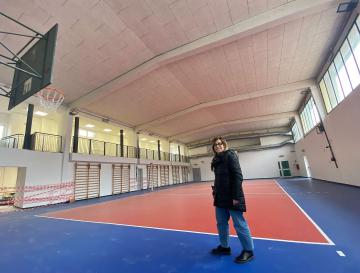 Pontassieve, 4 febbraio 2022. La palestra della Scuola Maltoni riapre Pontassieve, 4 febbraio 2022. La palestra della Scuola Maltoni riapre