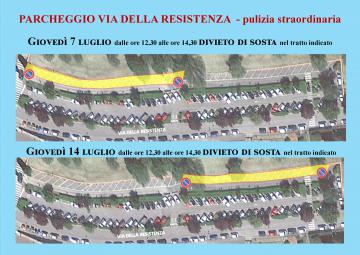 Pulizia straordinaria del parcheggio in Via della Resistenza Pulizia straordinaria del parcheggio in Via della Resistenza