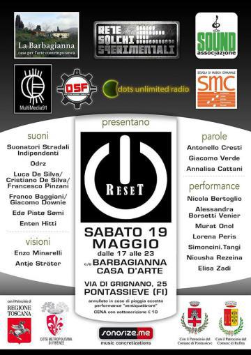 RESET Retroguardie in festival. 19 maggio 2018