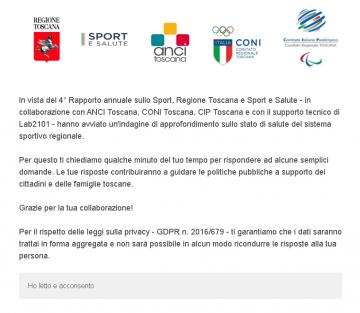 indagine sulle opinioni dei cittadini toscani sullo sport e l’attività sportiva indagine sulle opinioni dei cittadini toscani sullo sport e l’attività sportiva