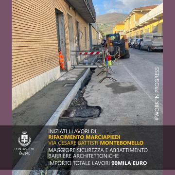 Marciapiedi a Montebonello. Gennaio 2023 Marciapiedi a Montebonello. Gennaio 2023