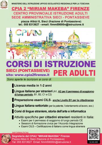 Offerta formativa per gli adulti al Cpia2. Corsi 2022/2023 Offerta formativa per gli adulti al Cpia2. Corsi 2022/2023