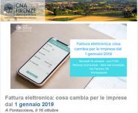 CNA Area Valdarno e Valdisieve organizza a Pontassieve – martedì 16 ottobre alle ore 17 nella Sala del Consiglio comunale – un incontro sulla “fatturazione elettronica”