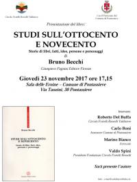 Presentazione del libro. Studi sull'ottocento e novecento