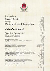 Ponte Mediceo di Pontassieve e a Orlando Materassi 28 gennaio 2022