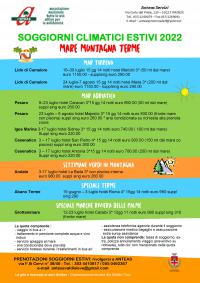 Soggiorni estivi 2022 con ANTEAS