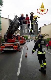 Incendio palazzina alle Sieci. 16 maggio 2018